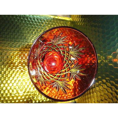 Faberge Odessa Cranberry Red Hock Crystal Wine Glass