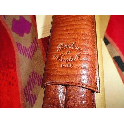Becker & Musico Chocolate Brown Cigar Case for 2 cigars