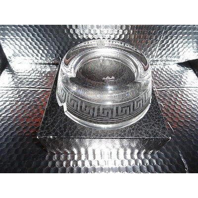 Versace Rosenthal  Studio Line Crystal Ashtray measures 6.25" diameter new