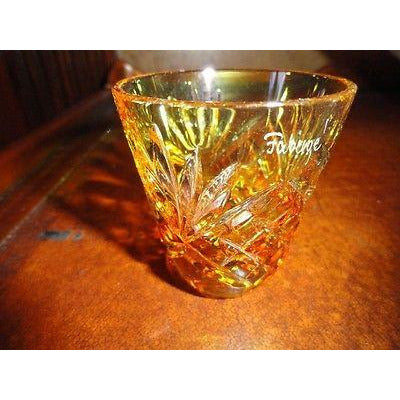 Faberge Na Zdorovya Vodka Crystal Yellow Edition Single Shot Glass