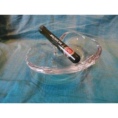 steuben  clear  glass single slot  ashtray