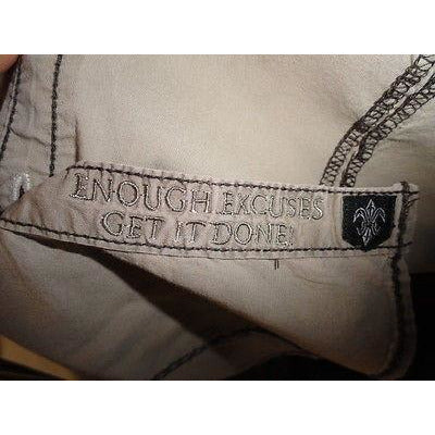 Roar Khaki & Brown  embroidered casual designer shirt Medium