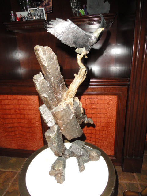 Mark Hopkins "Eagles Ledge" Bronze Sculpture — Limited Edition 250