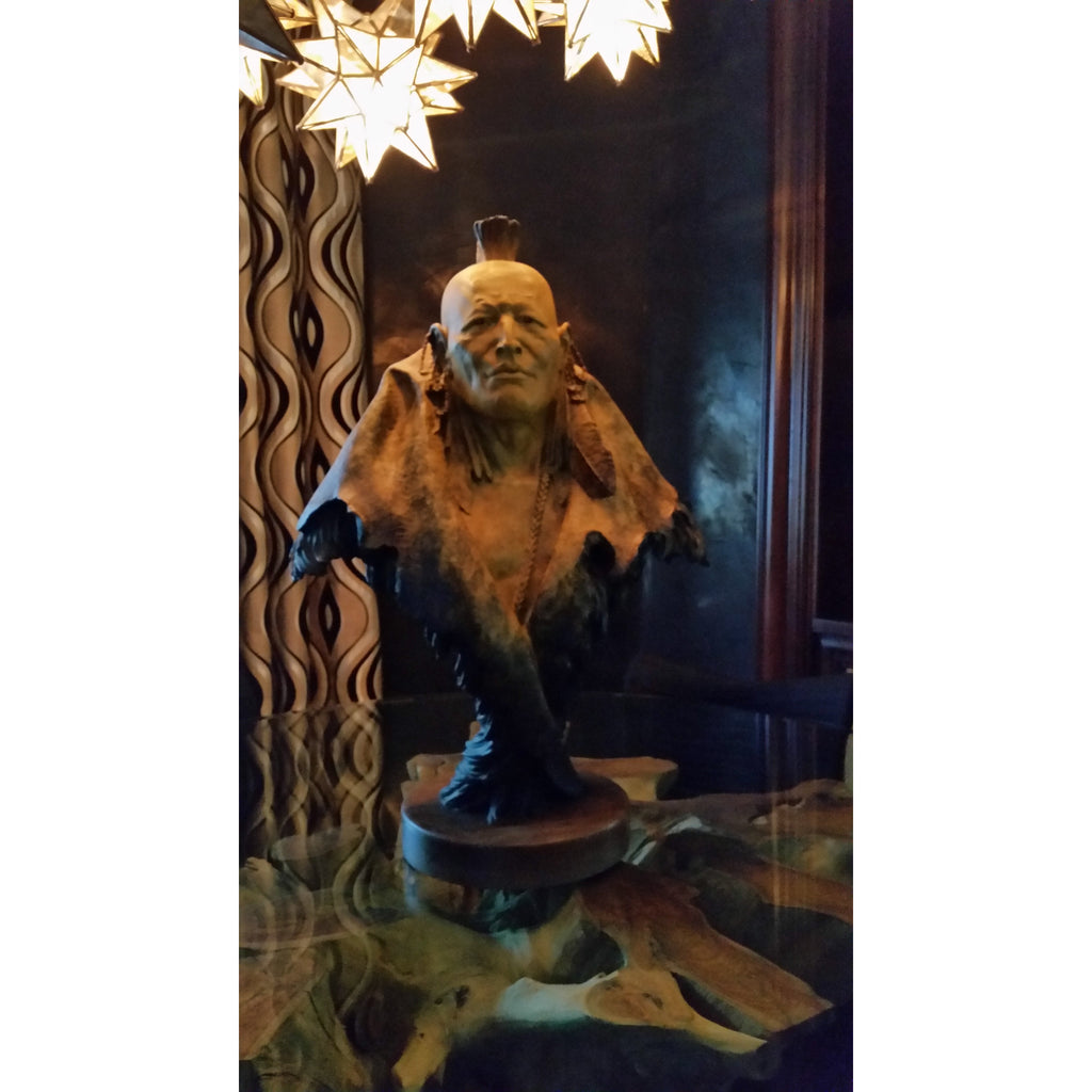 Dan Garrett "Grasslands Warrior" Bronze Sculpture