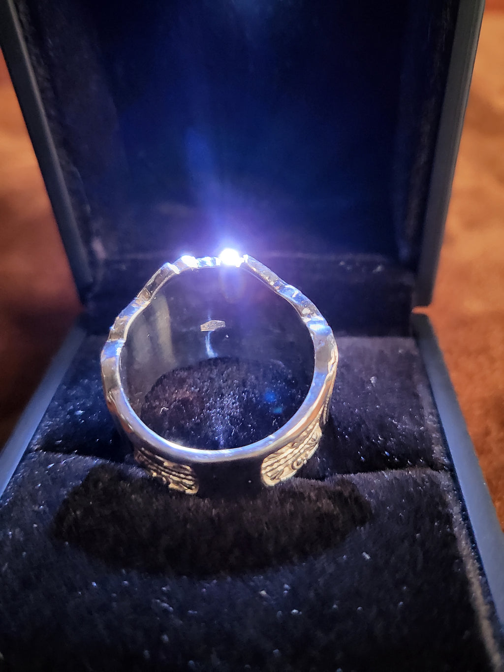 Opus X Custom Logo Silver Ring Size 11