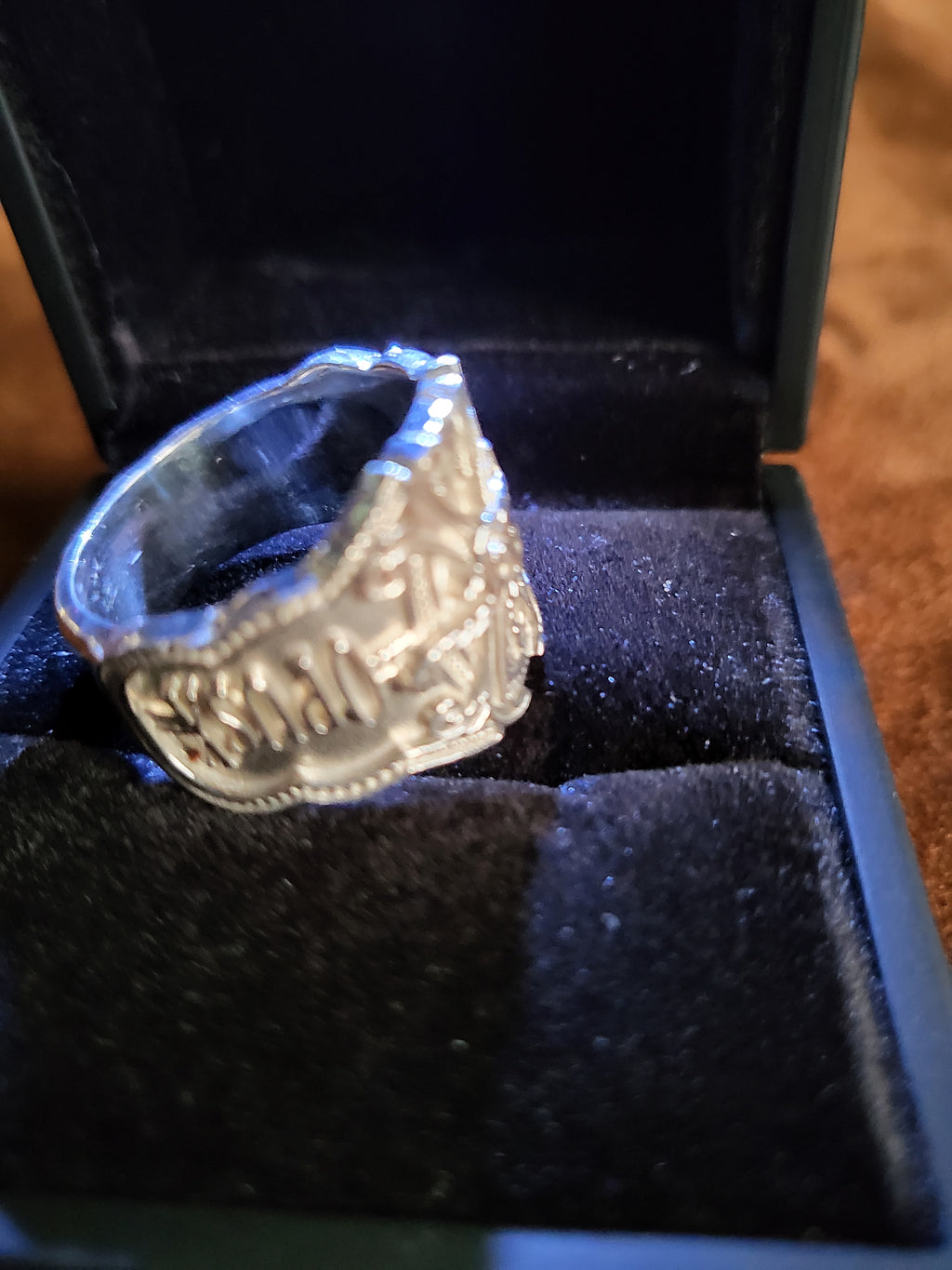 Opus X Custom Logo Silver Ring Size 11