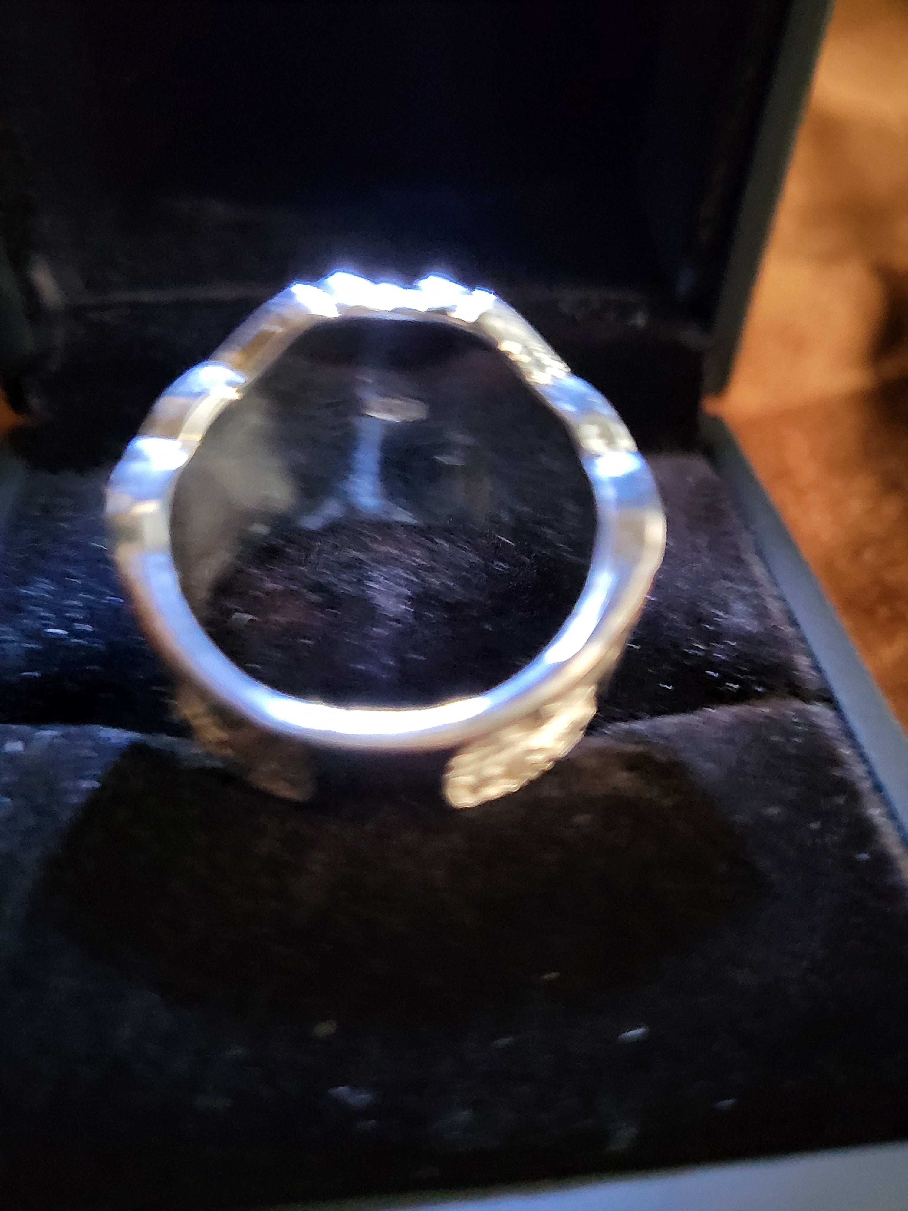 Opus X Custom Logo Silver Ring Size 11