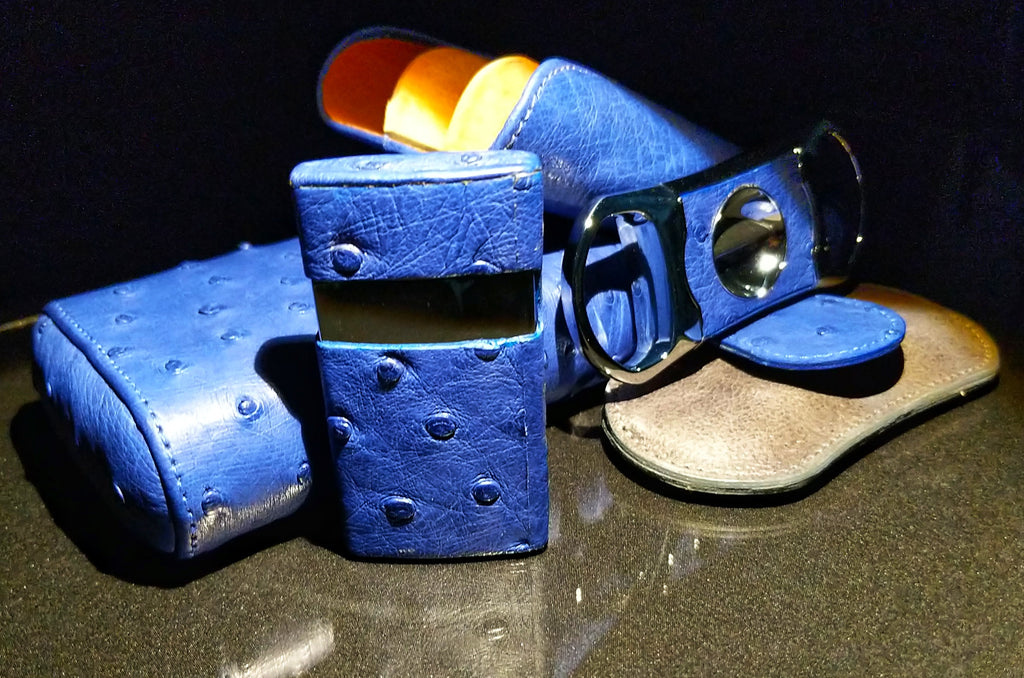 Brizard and Co Blue Ostrich Combo