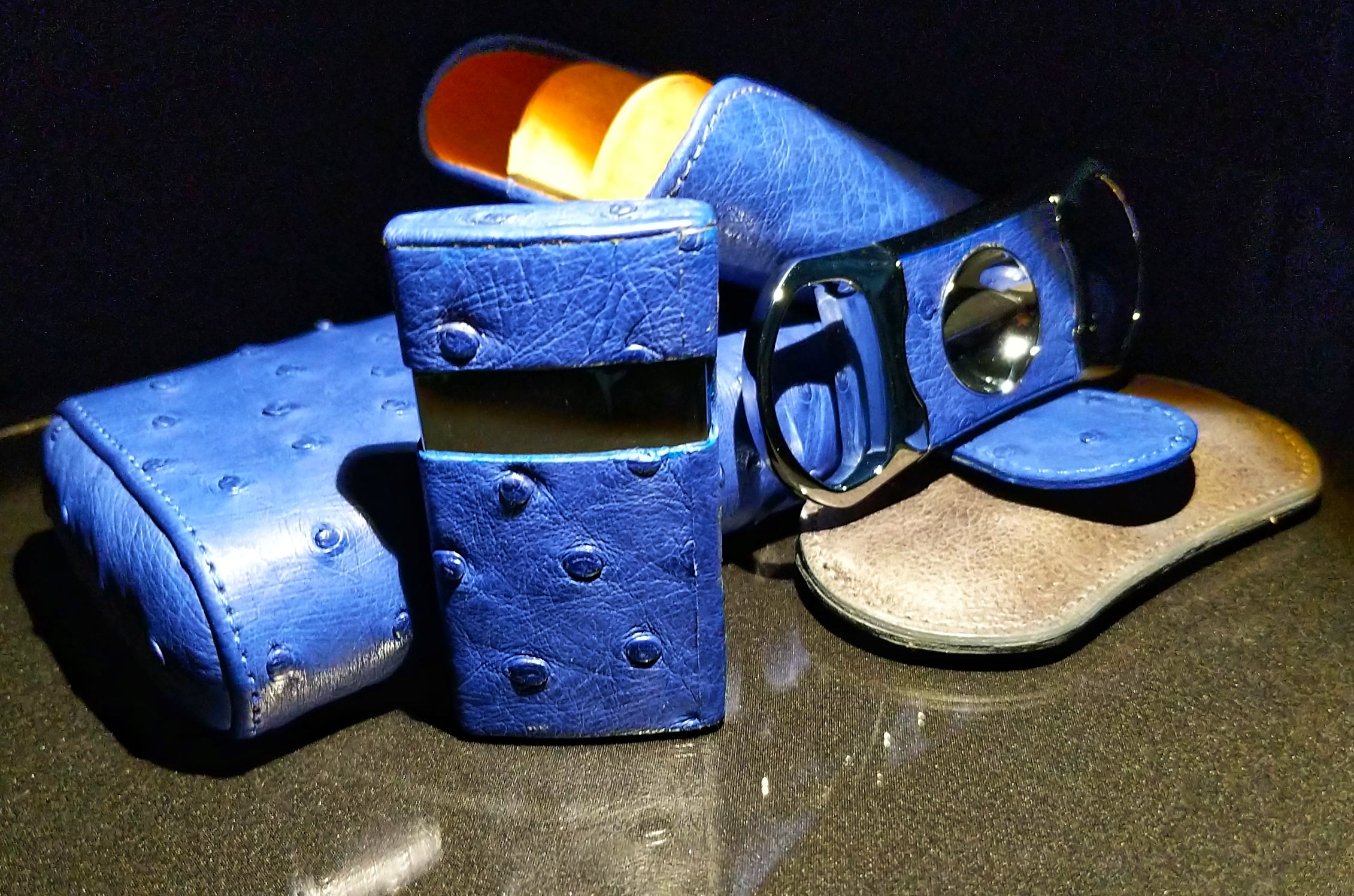 Brizard and Co Blue Ostrich Combo