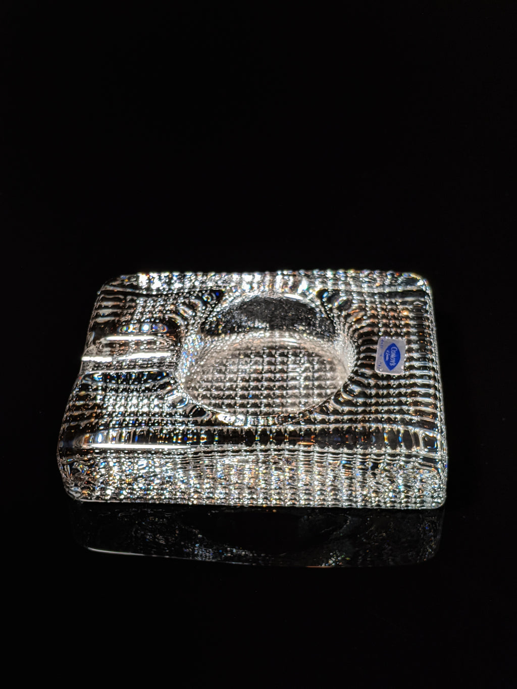 Comoy's of London Glass Cigar Ashtray made in Italy