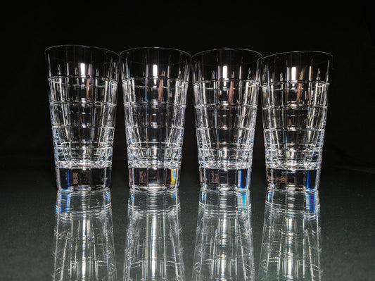 Faberge Metropolitan Tall Clear Crystal Glasses