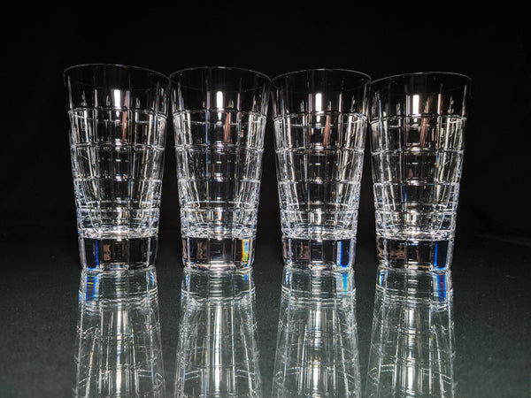 Faberge Metropolitan  Highball Glasses set of 4 NIB. 6" H x 3.25"