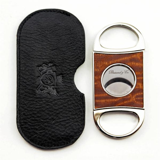 Brizard and Co. Double Guillotine Series 2 Cutter - Sapele Pommele and Black Leather