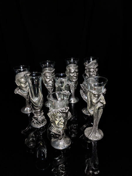 Royal Selangor Lord of Rings  Pewter  Shot Glasses   Set of 9