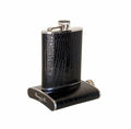 Brizard and Co. The 6 oz Flask - Croco Pattern Black