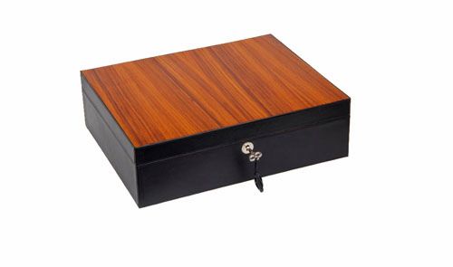 Brizard and Co. The "Airflow" Cigar Humidor - Sunrise Black and Rosewood (60/70 Count)