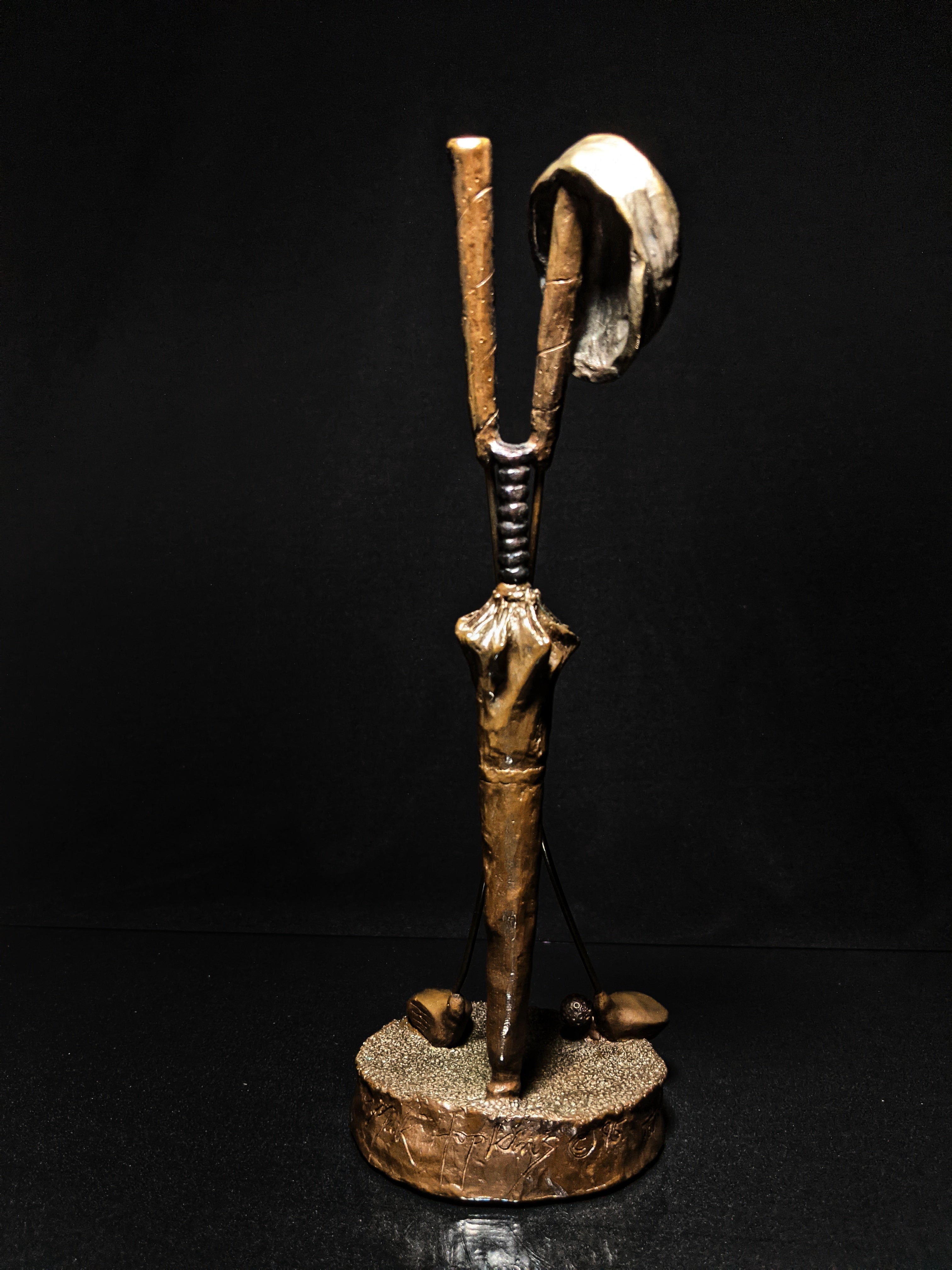 Mark Hopkins Bronze Golf Sculpture " Woods "