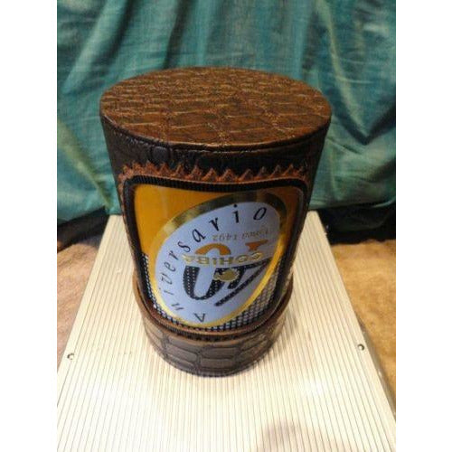 leather cedar storage jar