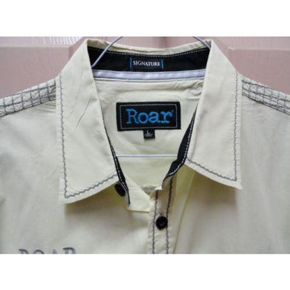 Men's Roar Signature Short  Sleeve Button Up Shirt Size Large