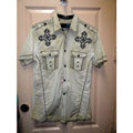 Men's Roar Signature Short  Sleeve Button Up Shirt Size Medium