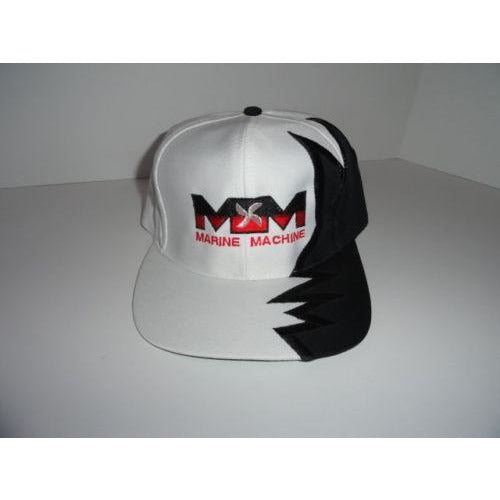 Marine Machine embroidered Black jagged edge baseball cap