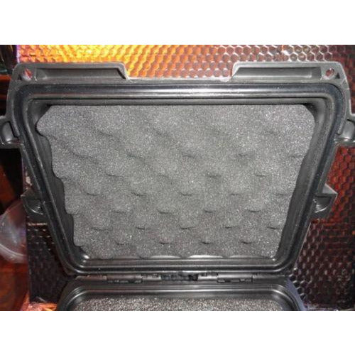 Invicta watch carrying case in black with grey handles holds 3 watches