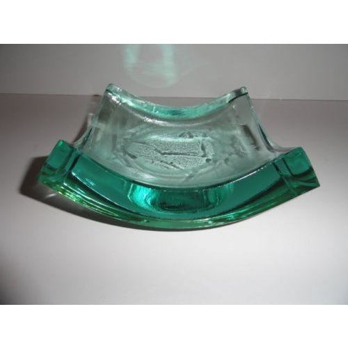 Stephen Schlanser Art Glass Bowl Brush Strokes Signed and Dated 1996