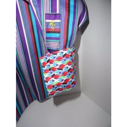 Robert Graham Multicolor Satin Stripe Shirt — Medium