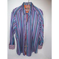 Robert Graham Multicolor Satin Stripe Shirt — Medium