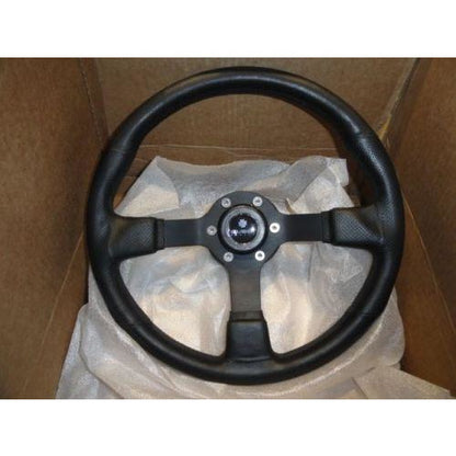 New Gussi Boat Steering Wheel M521 Black Urethane Black Spoke 14"