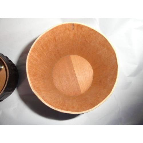 leather with cedar storage jar