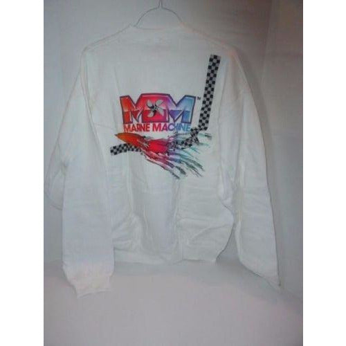Marine Machine sweat shirt with power boat