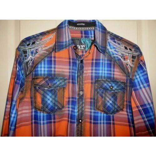 Men's Roar Signature Long  Sleeve Button Up Shirt Size Medium