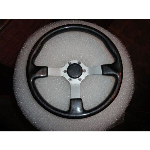 New Gussi Boat Steering Wheel M521 Black Urethane Black Spoke 14"