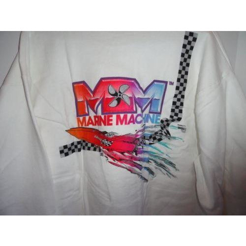 Marine Machine sweat shirt with power boat