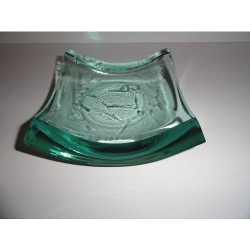 Stephen Schlanser Art Glass Bowl Brush Strokes Signed and Dated 1996