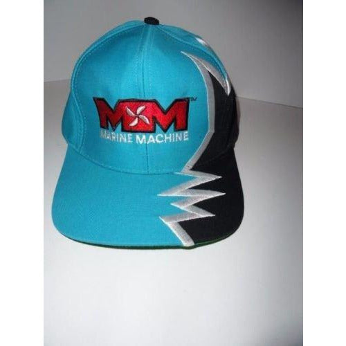 Marine Machine  Teal  jagged edge embroidered baseball cap