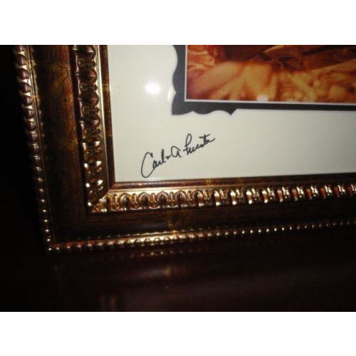 Famous  band signed print 22" X 18"  brushed gold framed