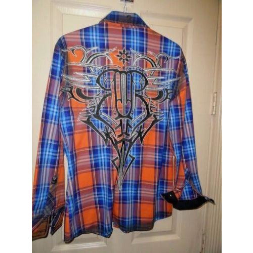 Men's Roar Signature Long  Sleeve Button Up Shirt Size Medium