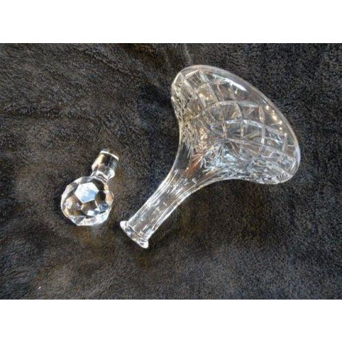 Cut  Crystal 10.5" Ships Decanter with stopper no original box