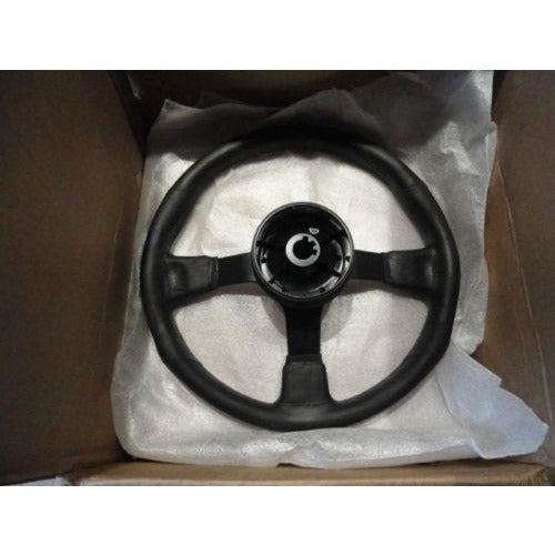New Gussi Boat Steering Wheel M521 Black Urethane Black Spoke 14"