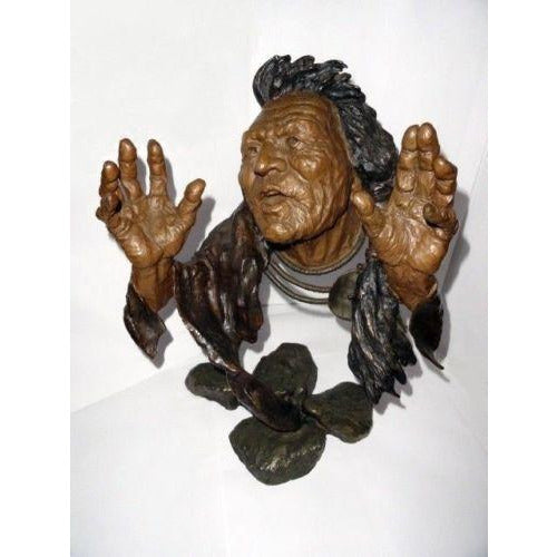 Mark Hopkins Bronze Sculpture " Legend Keeper"