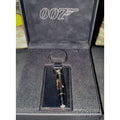 dupont james bond 007 leather key ring & push button lamp model  0964370