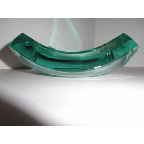 Stephen Schlanser Art Glass Bowl Brush Strokes Signed and Dated 1996
