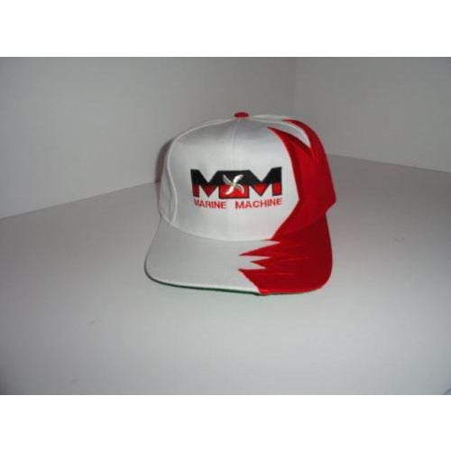 Marine Machine  Red jagged edge embroidered baseball cap