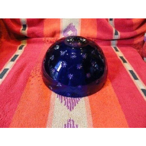 faberge galaxy blue crystal bowl in the original box