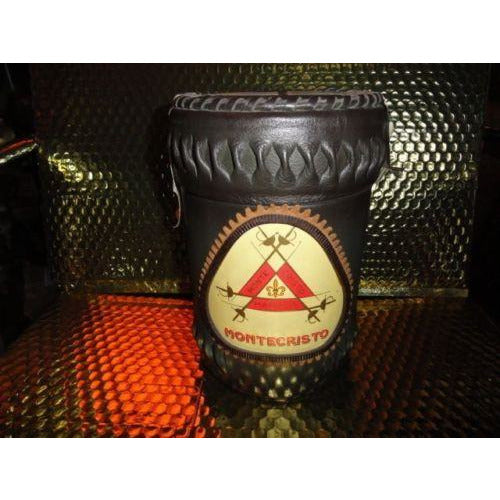 cigar holder leather with cedar storage jar for up to 25 cigars