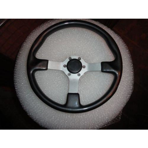 New Gussi Boat Steering Wheel M521 Black Urethane Black Spoke 14"