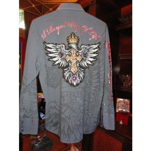 Rebel Spirit Men's Long Sleeve Shirt Medium  Royal Way of Life