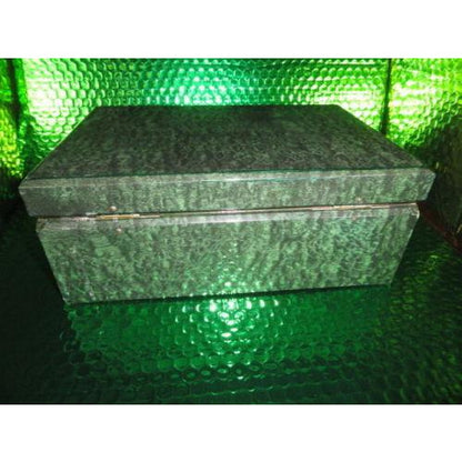 Custom Exotic Dark Green Wood Humidor 50 count capacity 11" L x 7.25" W x 4.5" H